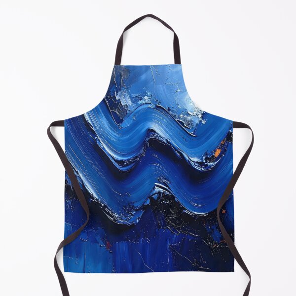 Item preview, Abstract Textured Blue Oil Paint Wave designed and sold by BetweenForms.