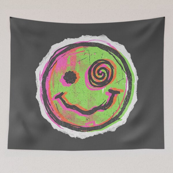 Item preview, Chaotic Smiley Face Punk Zine Print designed and sold by Blaacklight.
