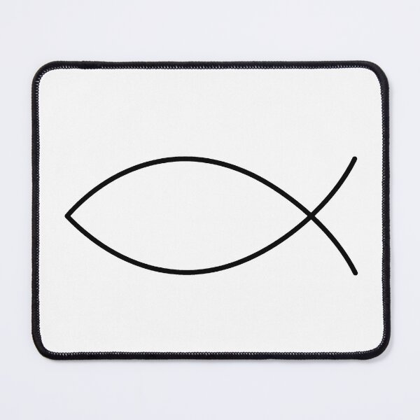 Item preview, Minimal Ichthys Fish Ancient Christian Symbol designed and sold by Art&Fun.