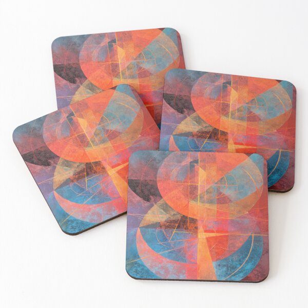 Item preview, Vibrant Geometric Abstraction With Distressed Texture designed and sold by Aliforall.