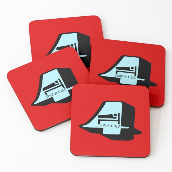 Item preview, Four In A Bed ICON (on Red) designed and sold by PawsitiveMum3.