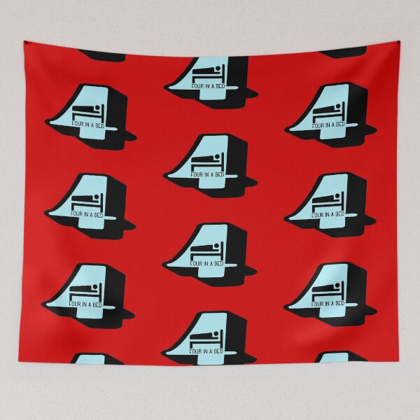 Item preview, Four In A Bed ICON (on Red) designed and sold by PawsitiveMum3.