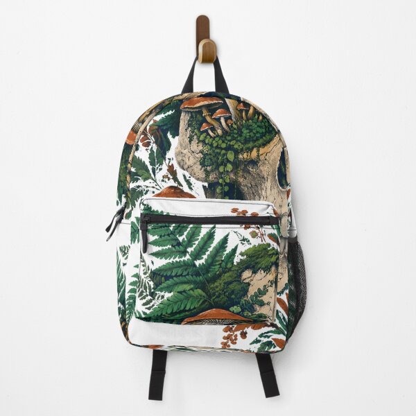 Item preview, Botanical Mushroom Skull and Fern Illustration designed and sold by Avenuse style.
