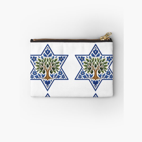 Item preview, Star of David Olive Tree Jewish Folk Art designed and sold by Gold Turtle  Lina.