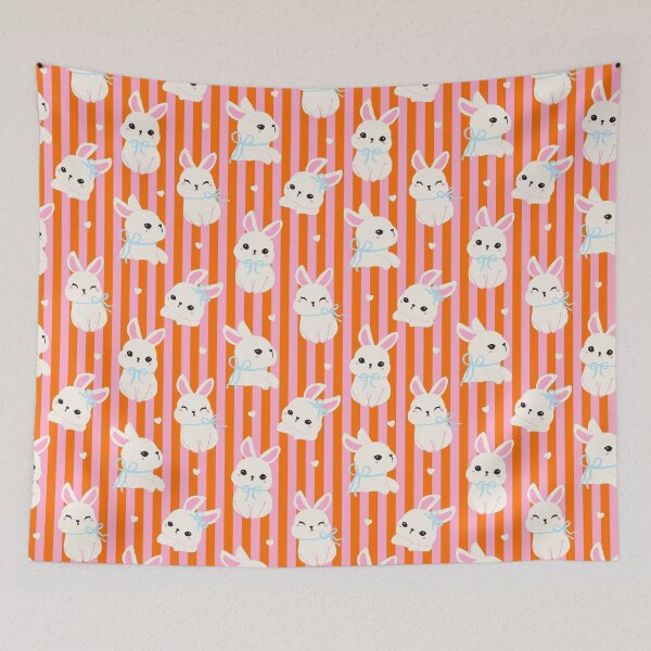Item preview, Cute Bunny Kawaii Stripe Pattern designed and sold by jianina-alondra.