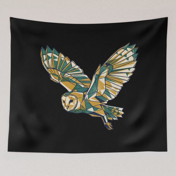 Item preview, Faceted Owl in Flight (Mid-Century Screen Print) designed and sold by Blaacklight.