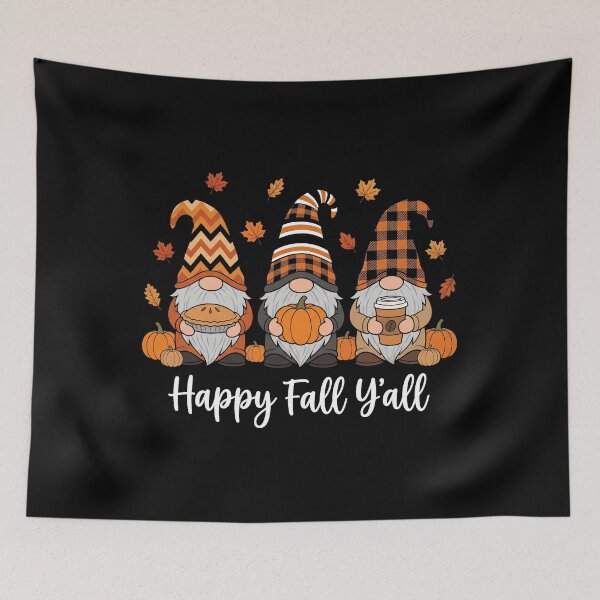Item preview, Happy Fall Y'all  Cute Autumn Pumpkins & Gnomes designed and sold by MizoX7.