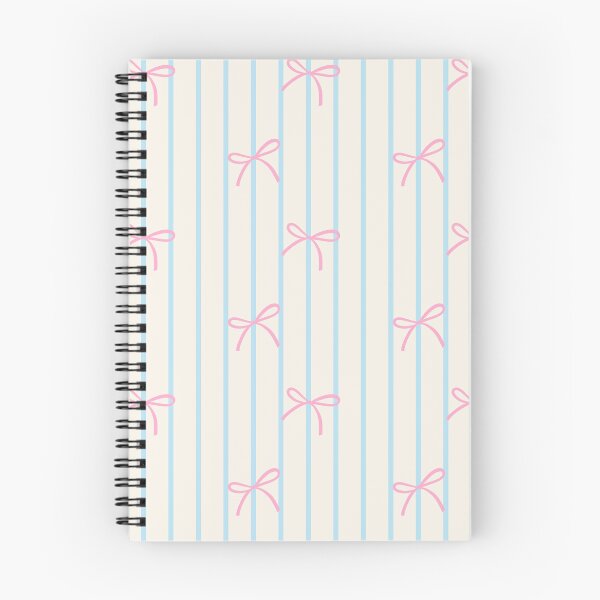 Item preview, Pink Bow Blue Stripe Gift Pattern designed and sold by jianina-alondra.