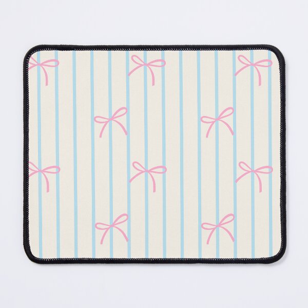 Item preview, Pink Bow Blue Stripe Gift Pattern designed and sold by jianina-alondra.
