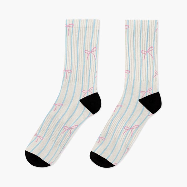 Item preview, Pink Bow Blue Stripe Gift Pattern designed and sold by jianina-alondra.