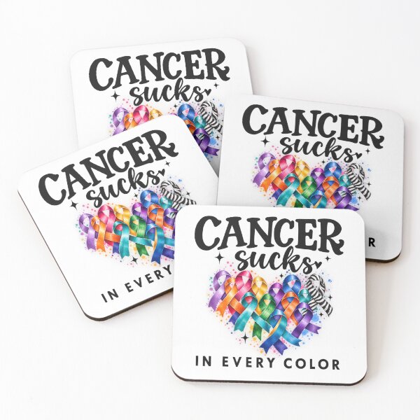 Item preview, Cancer Sucks In Every Color Ribbon Design designed and sold by VGAfanatic.