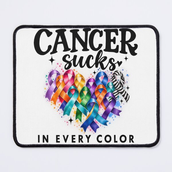 Item preview, Cancer Sucks In Every Color Ribbon Design designed and sold by VGAfanatic.