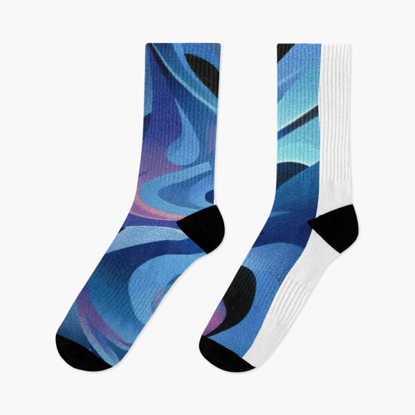 Item preview, Flowing Blue Abstract Ribbons And Shapes designed and sold by Aliforall.