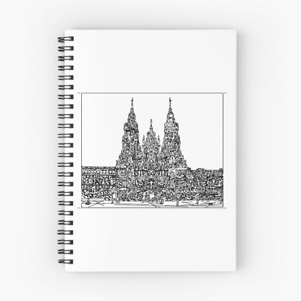 Item preview, Camino De Santiago Cathedral Of Compostela Galicia Urban Sketchers Spain designed and sold by CandelariHinkle.