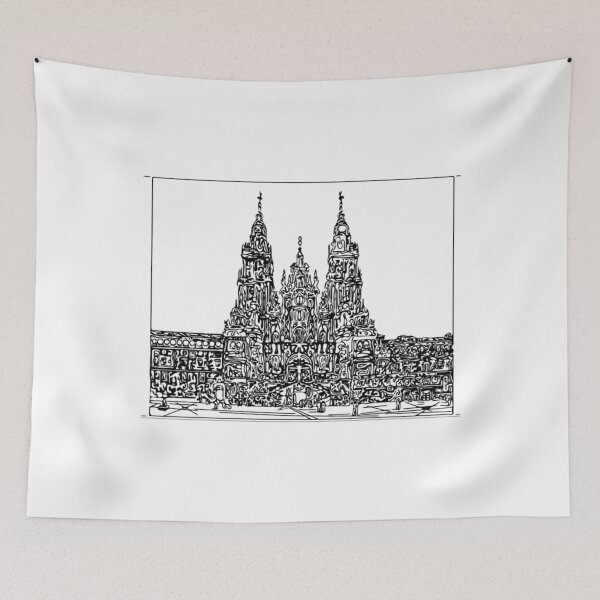 Item preview, Camino De Santiago Cathedral Of Compostela Galicia Urban Sketchers Spain designed and sold by CandelariHinkle.