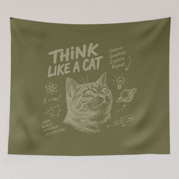 Item preview, Think Like a Cat: Curious Genius designed and sold by awesome-loob.
