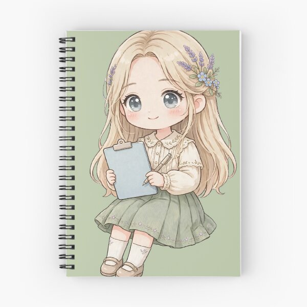 Item preview, Cute Virgo Zodiac Girl – Cottagecore Chibi Maiden designed and sold by Alcyone-Blue.