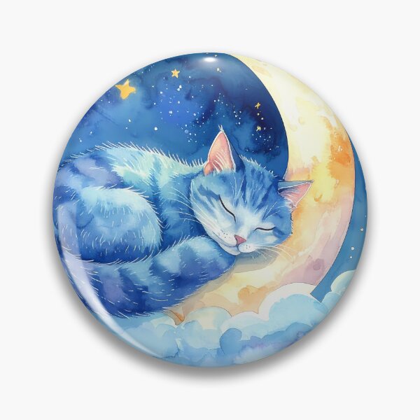 Item preview, Sleeping Cat on Crescent Moon designed and sold by BetweenForms.