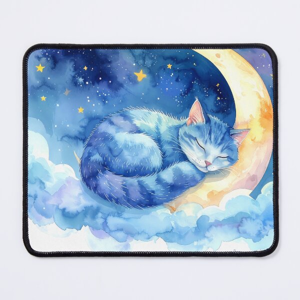 Item preview, Sleeping Cat on Crescent Moon designed and sold by BetweenForms.