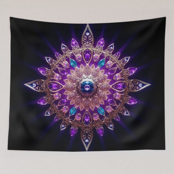 Item preview, Geometric jeweled mandala pattern  designed and sold by KingsArtworx 2.