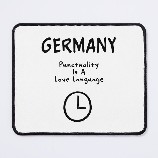 Item preview, Germany Clock Print – Punctuality Is A Love Language, Funny Design designed and sold by MarkedArtPrints.