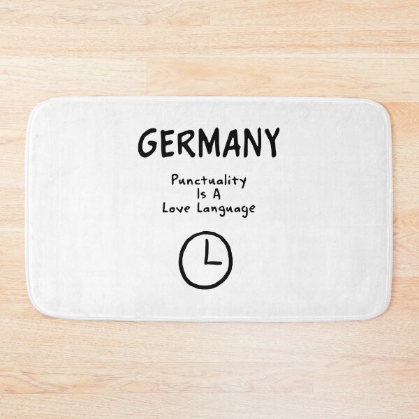 Item preview, Germany Clock Print – Punctuality Is A Love Language, Funny Design designed and sold by MarkedArtPrints.