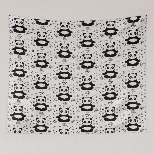 Item preview, Zen Panda Cute Meditating Yoga Doodle Kawaii Animal Art designed and sold by Cipher & Soul.