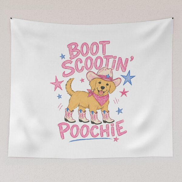 Item preview, Boot Scootin' Poochie designed and sold by coastalquillco.