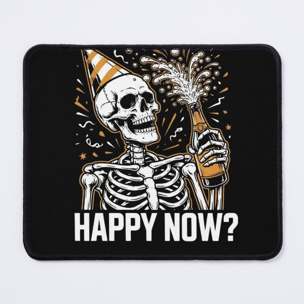Item preview, Happy Now New Year Skeleton - Funny Gothic New Years Eve designed and sold by wyzin39.