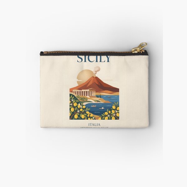Item preview, Sicily Italy Vintage Travel Poster - Minimalist Mediterranean Art Print designed and sold by DuckOddity.