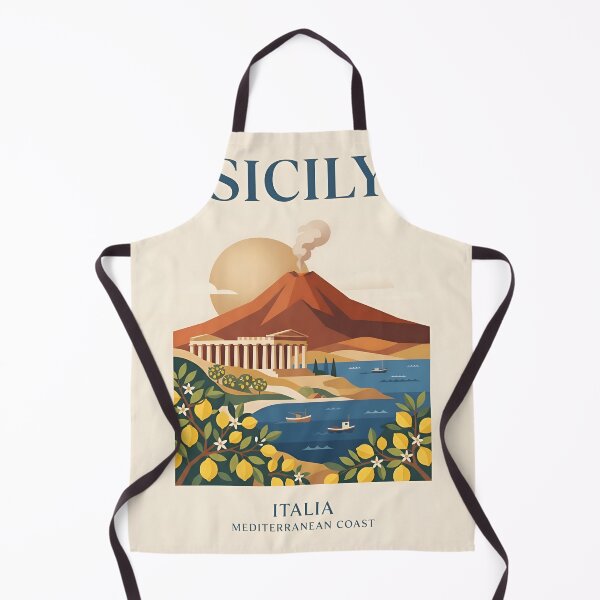 Item preview, Sicily Italy Vintage Travel Poster - Minimalist Mediterranean Art Print designed and sold by DuckOddity.