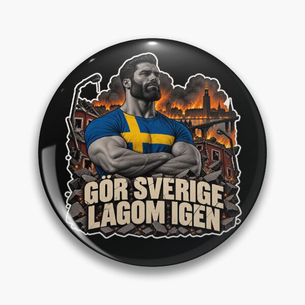 Item preview, Gör Sverige Lagom Igen – Gigachad i kaos designed and sold by Gör Sverige Lagom Igen.