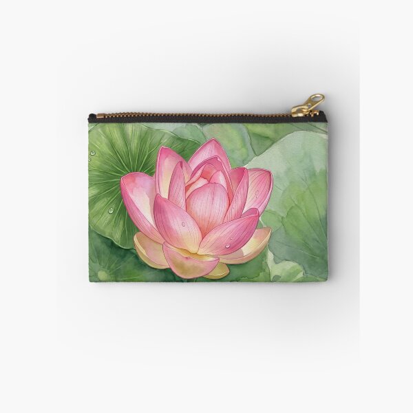 Item preview, Pink Lotus in Bloom — digital Watercolor Botanical Art  designed and sold by M.ALK.Watercolor.