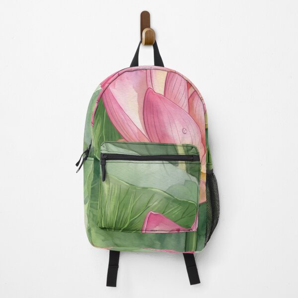 Item preview, Pink Lotus in Bloom — digital Watercolor Botanical Art designed and sold by M.ALK.Watercolor.