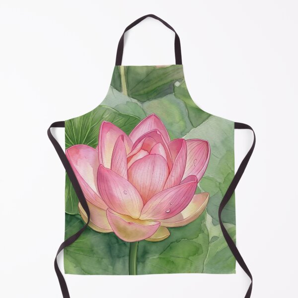 Item preview, Pink Lotus in Bloom — digital Watercolor Botanical Art  designed and sold by M.ALK.Watercolor.