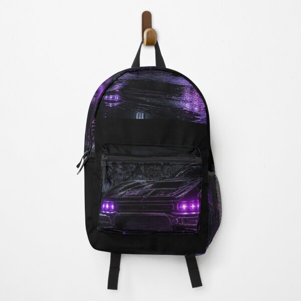 Item preview, Cyberpunk Muscle Car Magenta Neon Dystopian Drift Art designed and sold by LazyDayzCo.