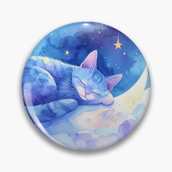 Item preview, Sleeping Cat on Crescent Moon designed and sold by BetweenForms.