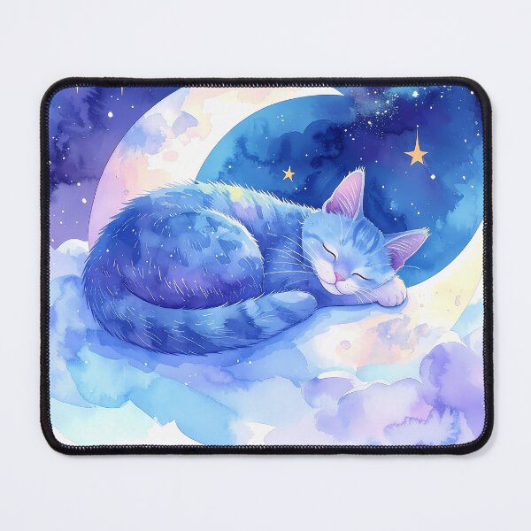 Item preview, Sleeping Cat on Crescent Moon designed and sold by BetweenForms.