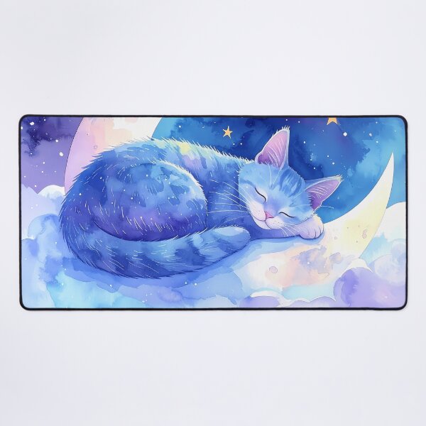 Item preview, Sleeping Cat on Crescent Moon designed and sold by BetweenForms.