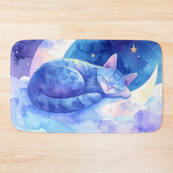 Item preview, Sleeping Cat on Crescent Moon designed and sold by BetweenForms.