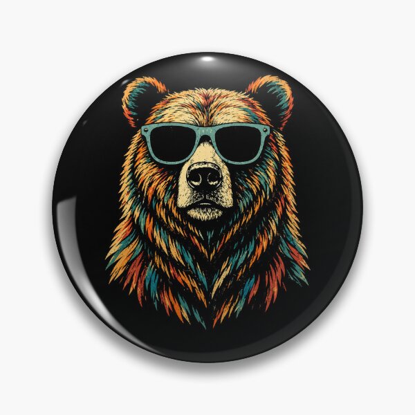 Item preview, Retro Cool Bear Wearing Vintage Sunglasses designed and sold by Moizento.