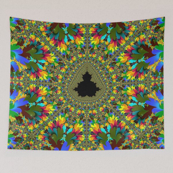 Item preview, Arte geométrico abstracto con explosión de estrellas fractales arcoíris designed and sold by pinkal.