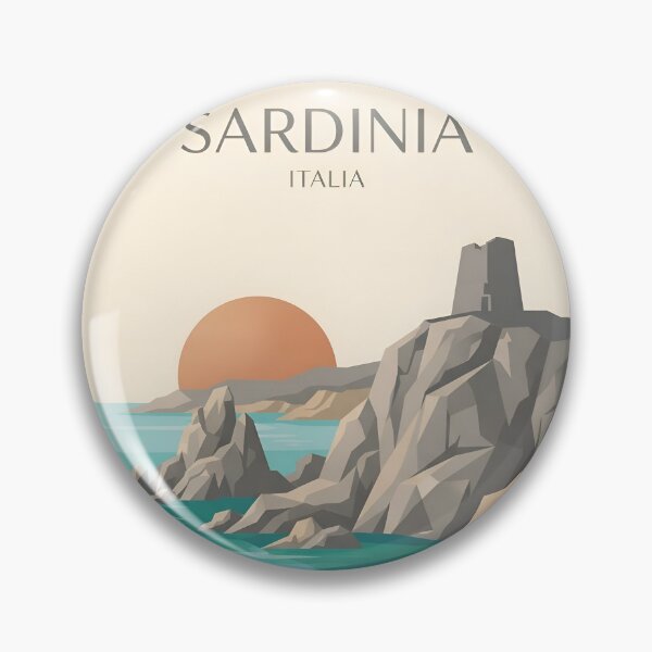 Item preview, Sardinia Italy Vintage Travel Poster - Minimalist Emerald Coast Art Print designed and sold by DuckOddity.