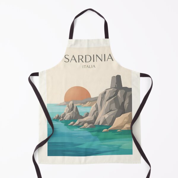 Item preview, Sardinia Italy Vintage Travel Poster - Minimalist Emerald Coast Art Print designed and sold by DuckOddity.