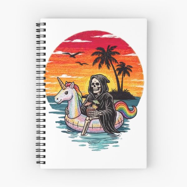 Item preview, Skeleton and unicorn traveling designed and sold by JoeVadelma.