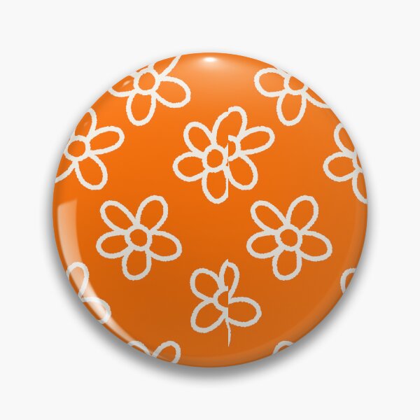 Item preview, White Outline Daisy Orange Pattern designed and sold by jianina-alondra.