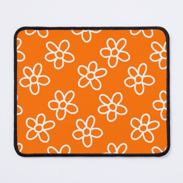 Item preview, White Outline Daisy Orange Pattern designed and sold by jianina-alondra.