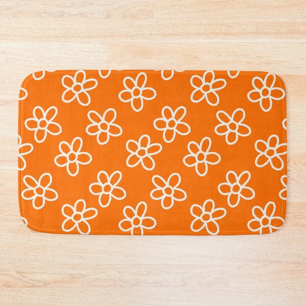 Item preview, White Outline Daisy Orange Pattern designed and sold by jianina-alondra.