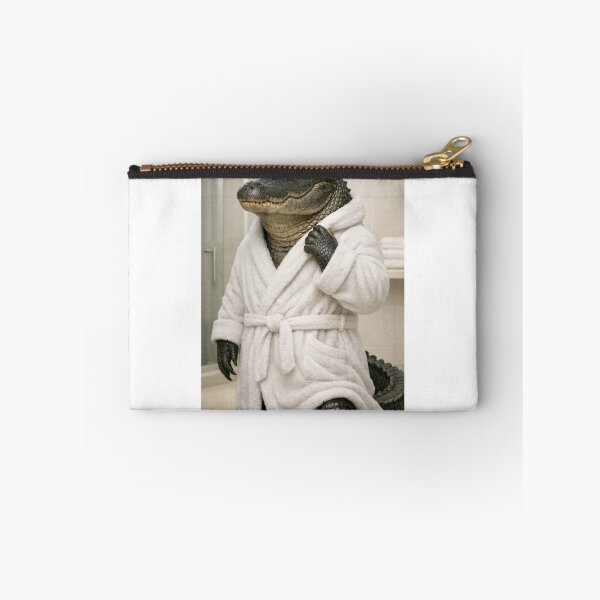 Item preview, American Alligator White Bathrobe designed and sold by Sillytoe.