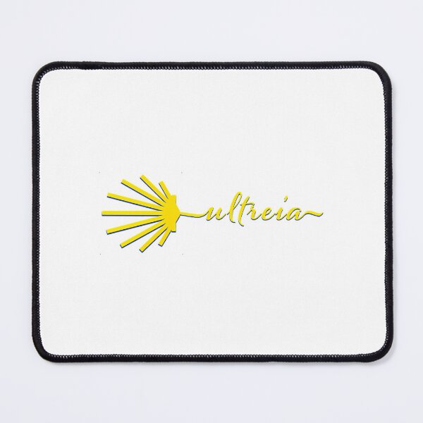 Item preview, Ultreia Typography Santiago Compostela Yellow Scallop Shell designed and sold by CandelariHinkle.